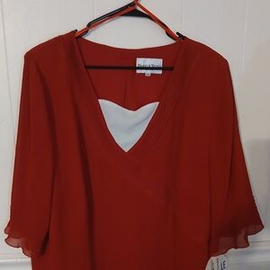 NEW Beautiful Red Danny and Nicole 2 pc.set sz.22W